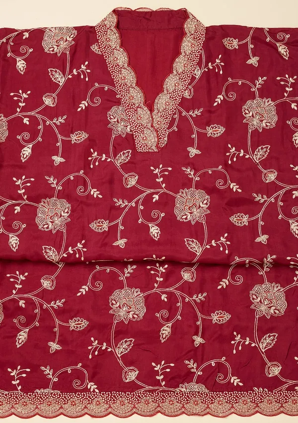 Red_Zariwork_Gold_Chinon_Unstitched_Salwar_Suit