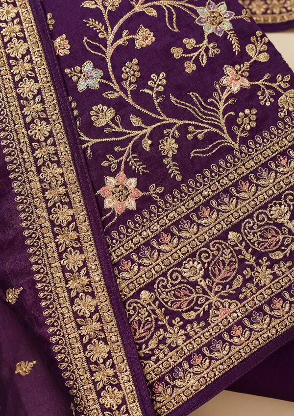 Purple_Cording_Soft_Raw_Silk_Unstitched_Salwar_Suit