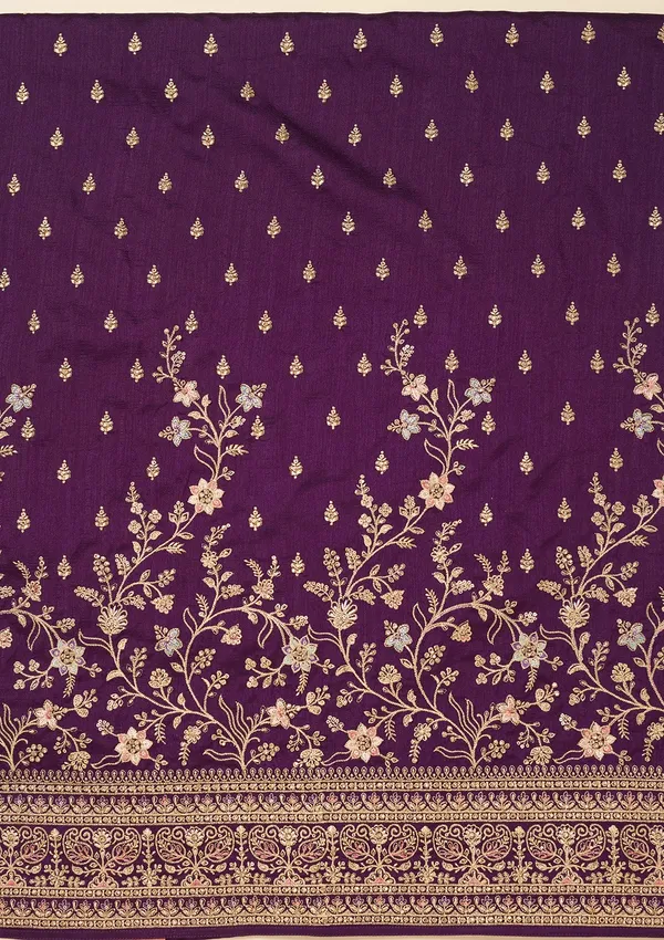 Purple_Cording_Soft_Raw_Silk_Unstitched_Salwar_Suit