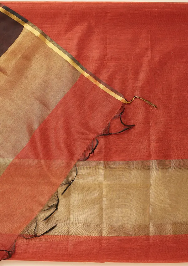 Rust_Zariwork_Gold_Tissue_Unstitched_Salwar_Suit