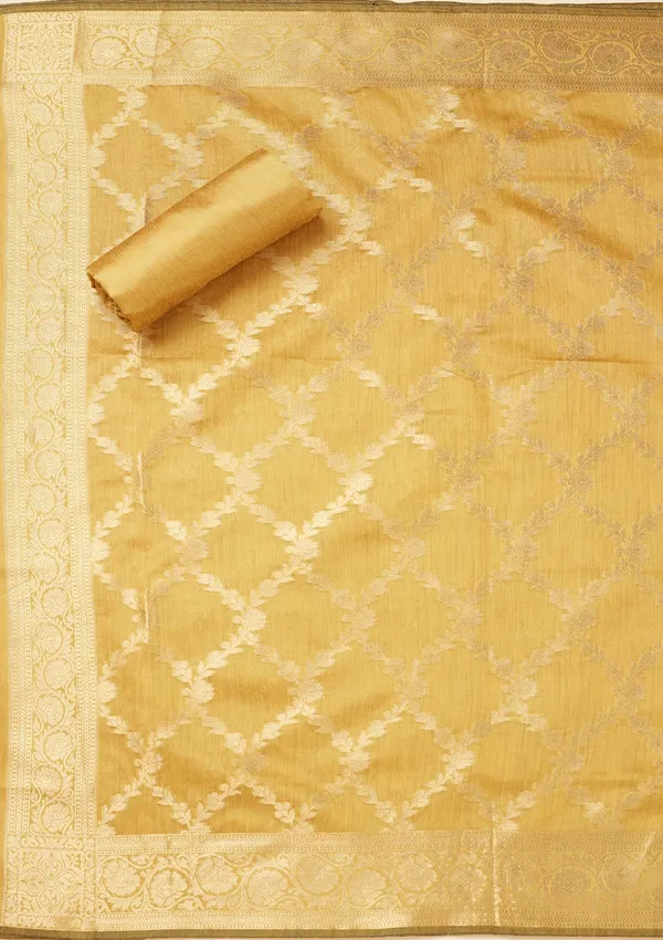 Lime_Green_Zariwork_Gold_Silk_Unstitched_Salwar_Suit