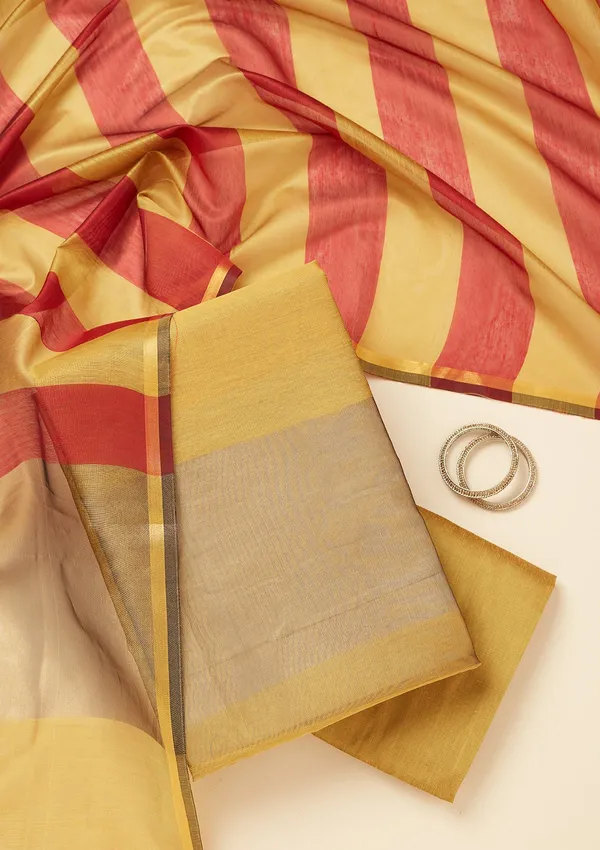 Mehendi_Zariwork_Gold_Tissue_Unstitched_Salwar_Suit