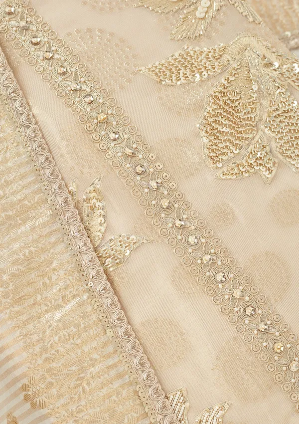 Beige_Zariwork_Gold_Tissue_Unstitched_Salwar_Suit
