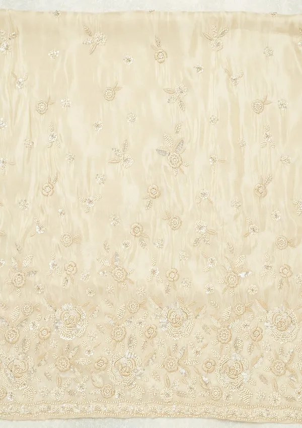 Cream_Silver_Stonework_Tissue_Unstitched_Salwar_Suit