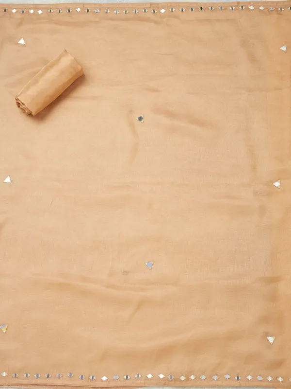 Light_Brown_Mirrorwork_Tissue_Unstitched_Salwar_Suit