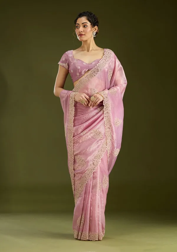 Pink_Cutwork_Tissue_Saree