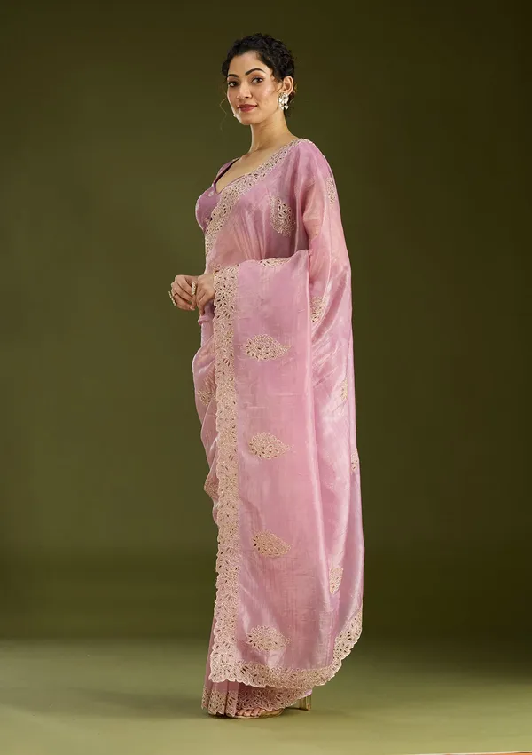 Pink_Cutwork_Tissue_Saree