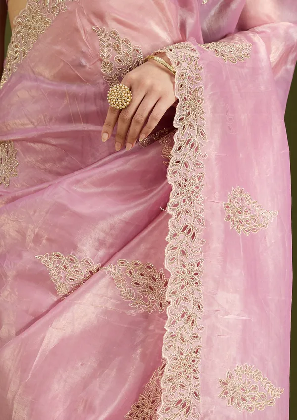 Pink_Cutwork_Tissue_Saree