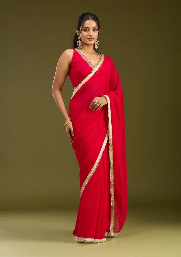 Rani_Pink_Cutwork_Tissue_Saree