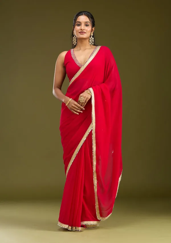 Rani_Pink_Cutwork_Tissue_Saree