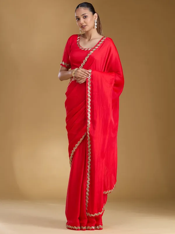 Red_Ariwork_Satin_Saree