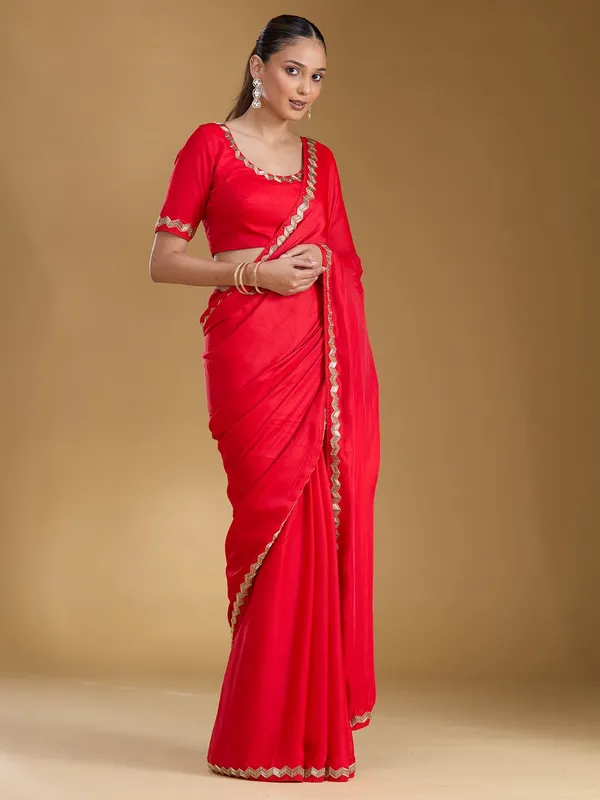 Red_Ariwork_Satin_Saree
