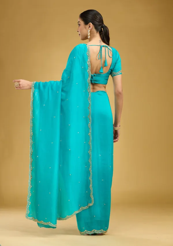Blue_Cutwork_Tissue_Saree