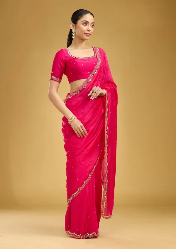 Rani_Pink_Cutwork_Tissue_Saree