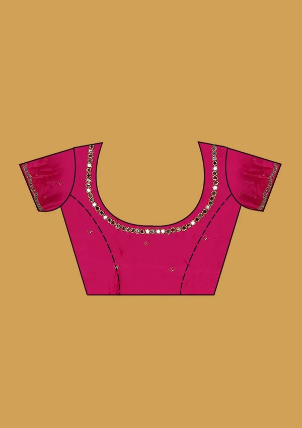 Rani_Pink_Cutwork_Tissue_Saree