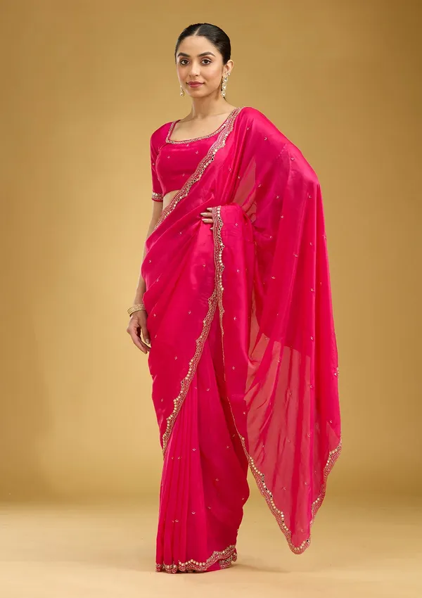 Rani_Pink_Cutwork_Tissue_Saree