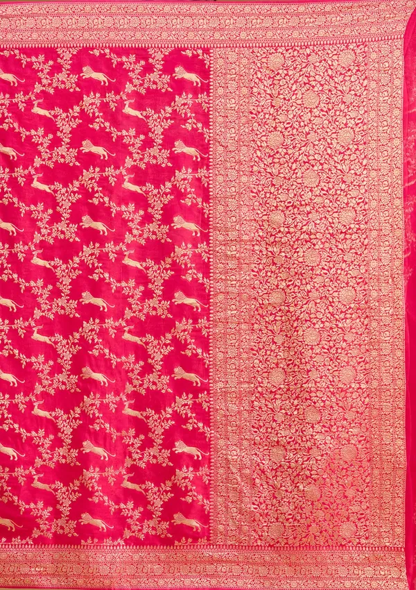 Rani_Pink_Zariwork_Gold_Silk_Saree