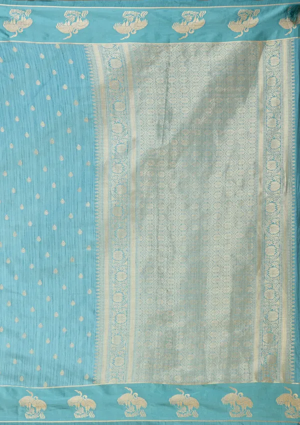 Sky_Blue_Zariwork_Gold_Silk_Saree