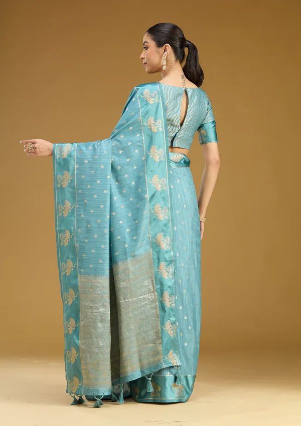 Sky_Blue_Zariwork_Gold_Silk_Saree