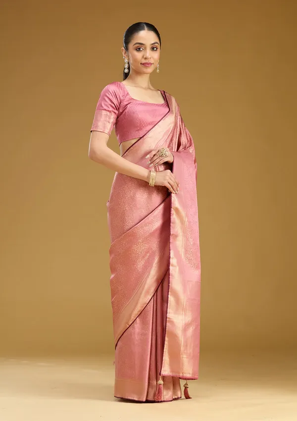 Onion_Pink_Zariwork_Art_Silk_Saree