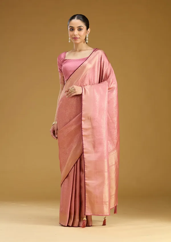 Onion_Pink_Zariwork_Art_Silk_Saree