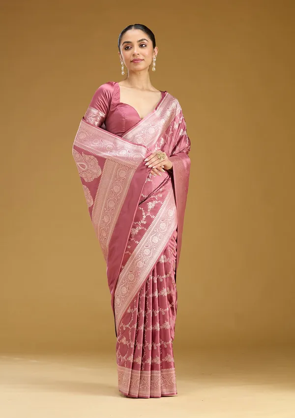 Mauve_Zariwork_Gold_Art_Silk_Saree