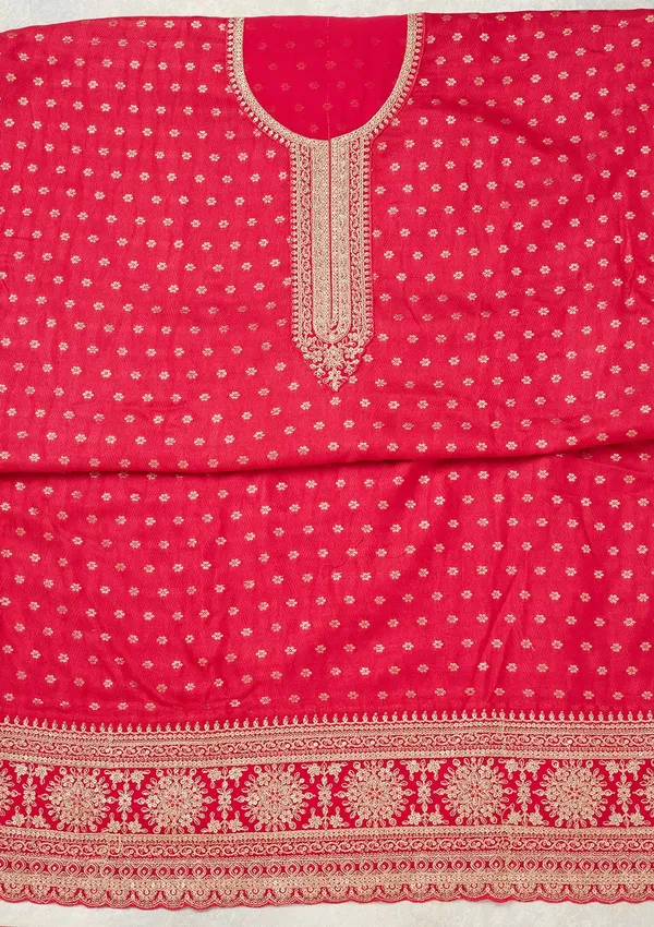 Pink_Zariwork_Gold_Chanderi_Unstitched_Salwar_Suit