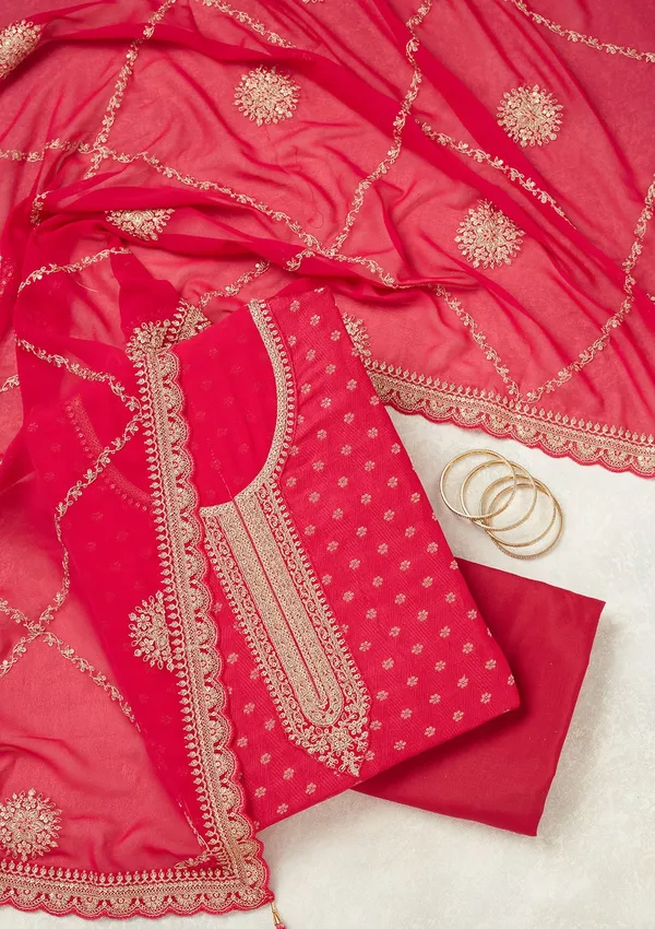 Pink_Zariwork_Gold_Chanderi_Unstitched_Salwar_Suit