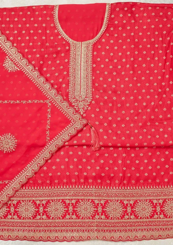 Magenta_Pink_Zariwork_Gold_Chanderi_Unstitched_Salwar_Suit
