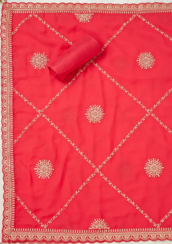 Magenta_Pink_Zariwork_Gold_Chanderi_Unstitched_Salwar_Suit