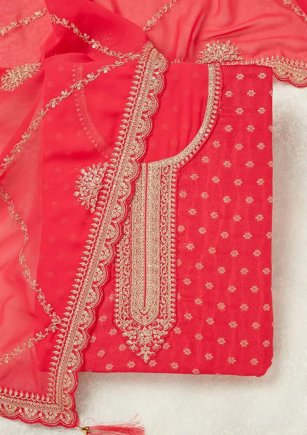 Magenta_Pink_Zariwork_Gold_Chanderi_Unstitched_Salwar_Suit