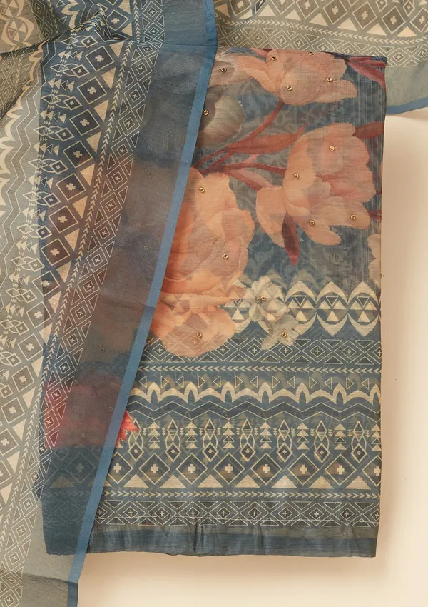 Dark_Grey_Zariwork_Gold_Chanderi_Unstitched_Salwar_Suit