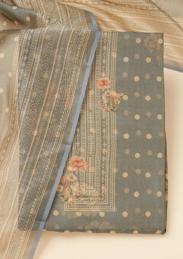 Light_Grey_Zariwork_Gold_Chanderi_Unstitched_Salwar_Suit