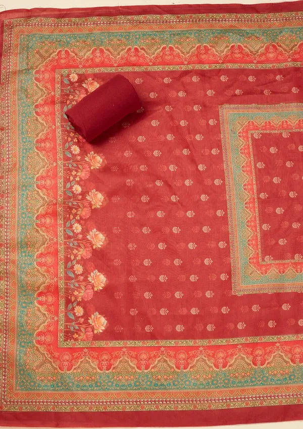 Red_Zariwork_Gold_Chanderi_Unstitched_Salwar_Suit