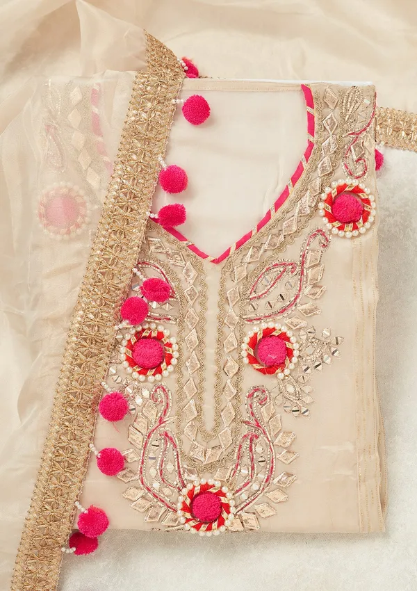 Beige_Aariwork_Crepe_Unstitched_Salwar_Suit