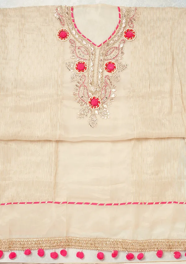Beige_Aariwork_Crepe_Unstitched_Salwar_Suit