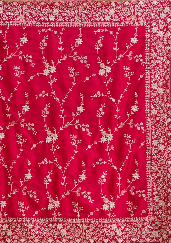 Rani_Pink_Aariwork_Satin_Saree