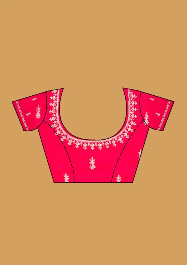 Rani_Pink_Aariwork_Satin_Saree