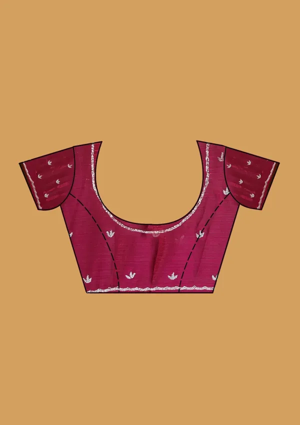 Rani_Pink_Cutdana_Tissue_Saree