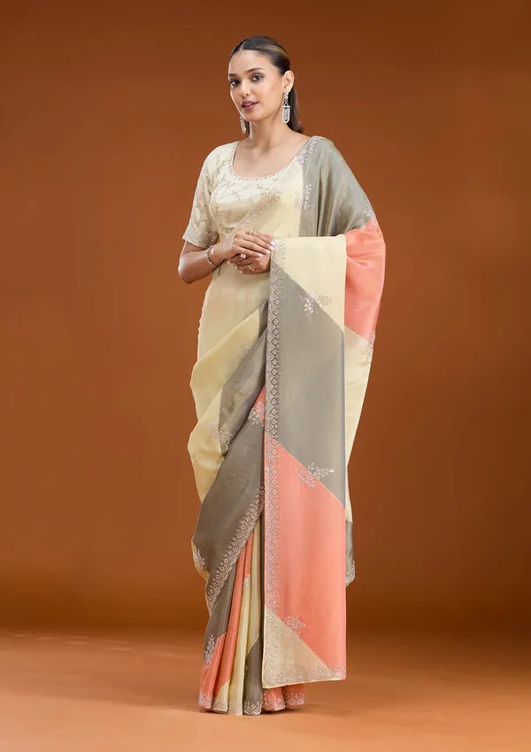 Gajari_Pink_Stonework_Silver_Tissue_Saree