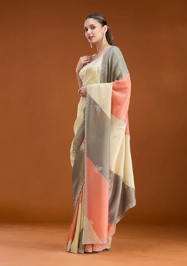 Gajari_Pink_Stonework_Silver_Tissue_Saree