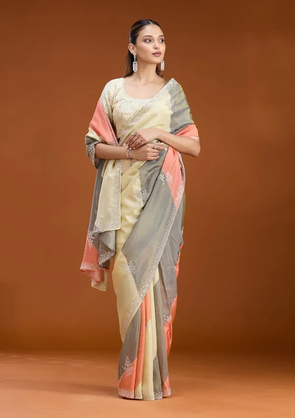 Gajari_Pink_Stonework_Silver_Tissue_Saree