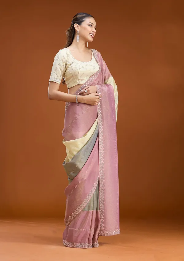 Lavender_Stonework_Silver_Tissue_Saree