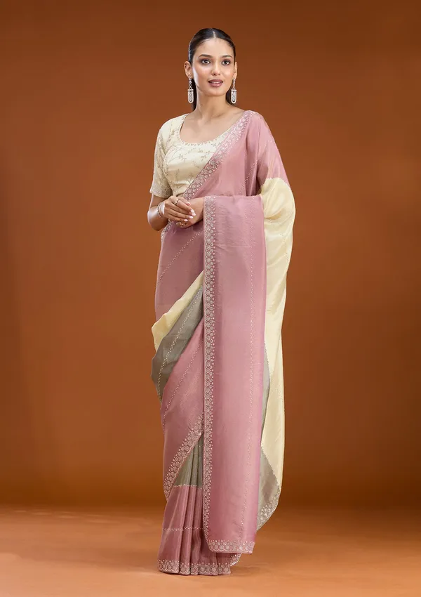 Lavender_Stonework_Silver_Tissue_Saree