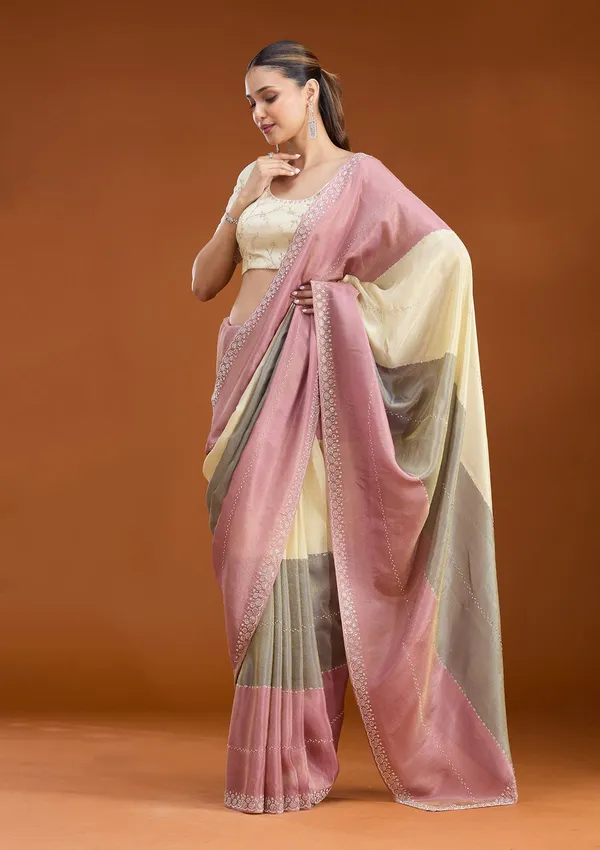 Lavender_Stonework_Silver_Tissue_Saree