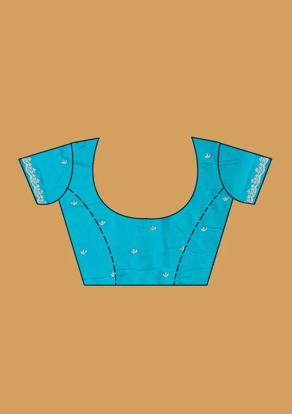 Blue_Threadwork_Satin_Saree