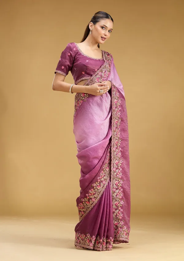 Lavender_Threadwork_Tissue_Saree