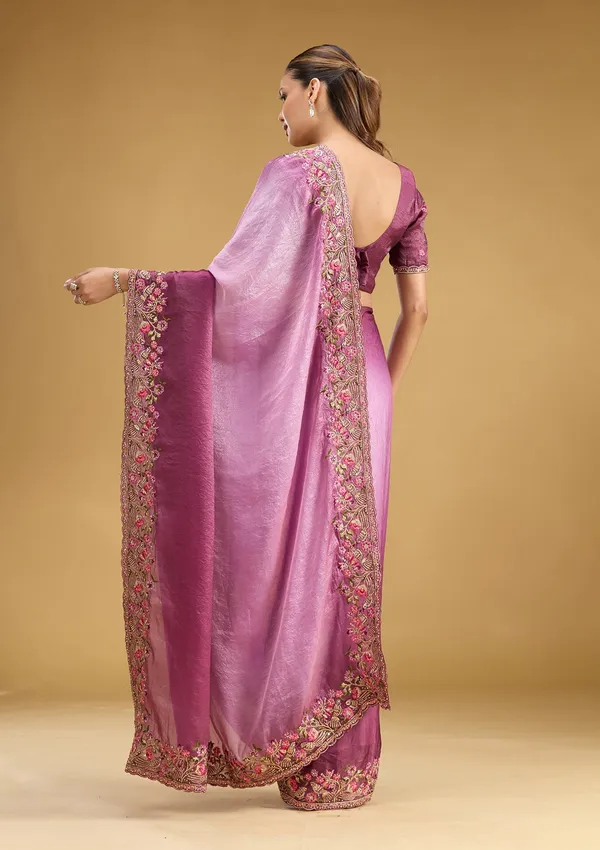 Lavender_Threadwork_Tissue_Saree
