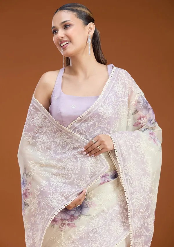 Beige_Threadwork_Chanderi_Saree