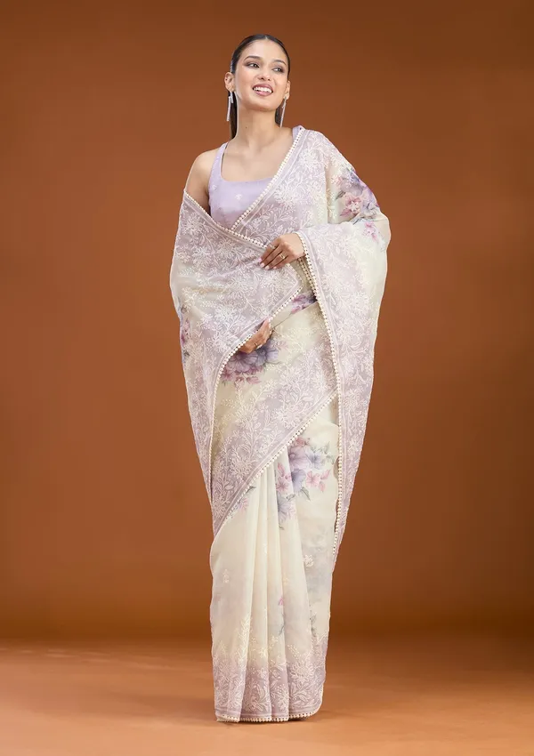 Beige_Threadwork_Chanderi_Saree